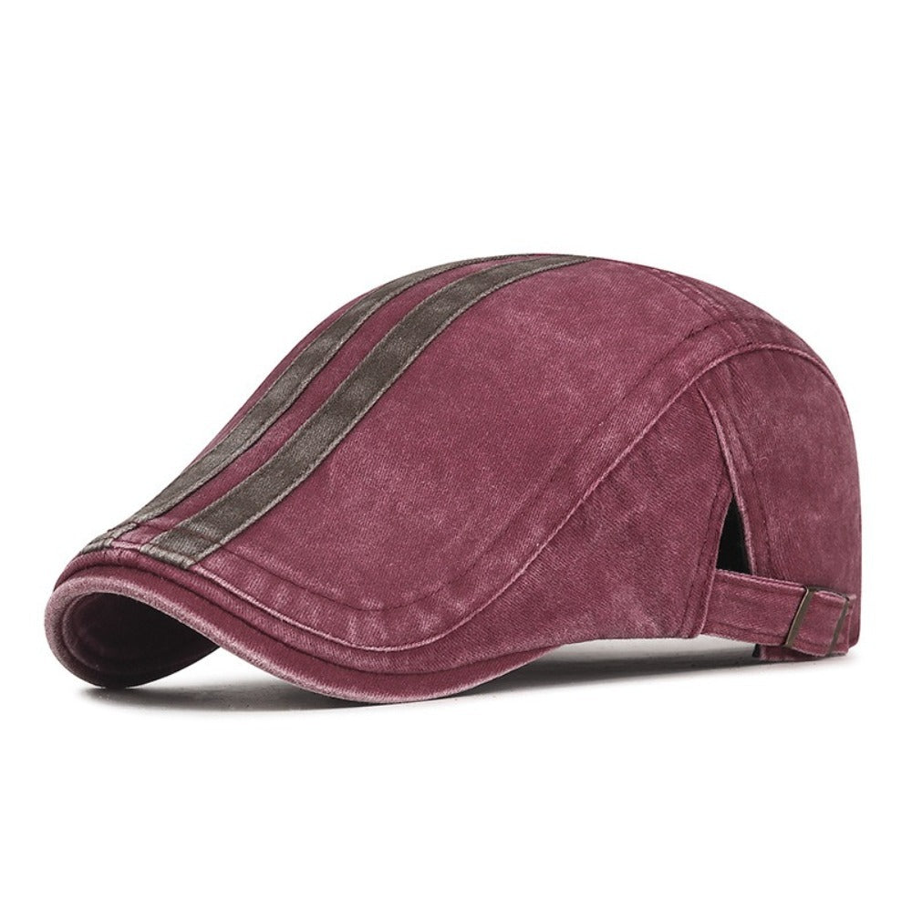 Denim flatcap met strepen — VEENHUIZEN