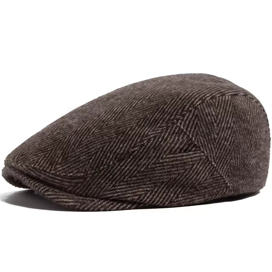 Wollen flatcap met visgraat — HOLTEN