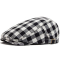 Katoenen flatcap met ruit — DUIVEN