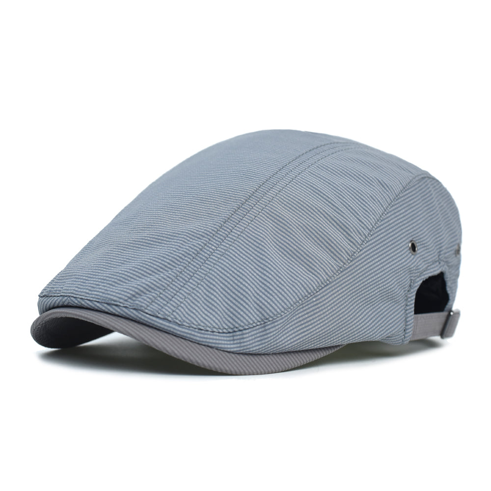 Katoenen flatcap met krijtstreep — RUINEN