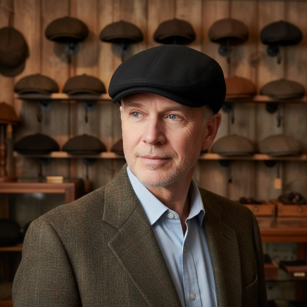 Flatcap van wolmix — MOOK