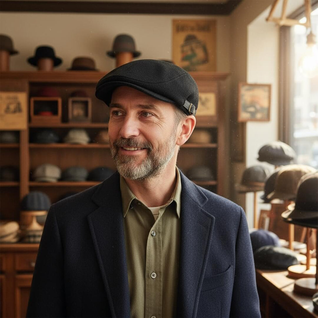 Flatcap van wolmix — SANTPOORT