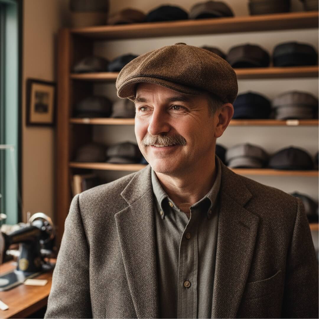 Flatcap van linnenmix — THORN