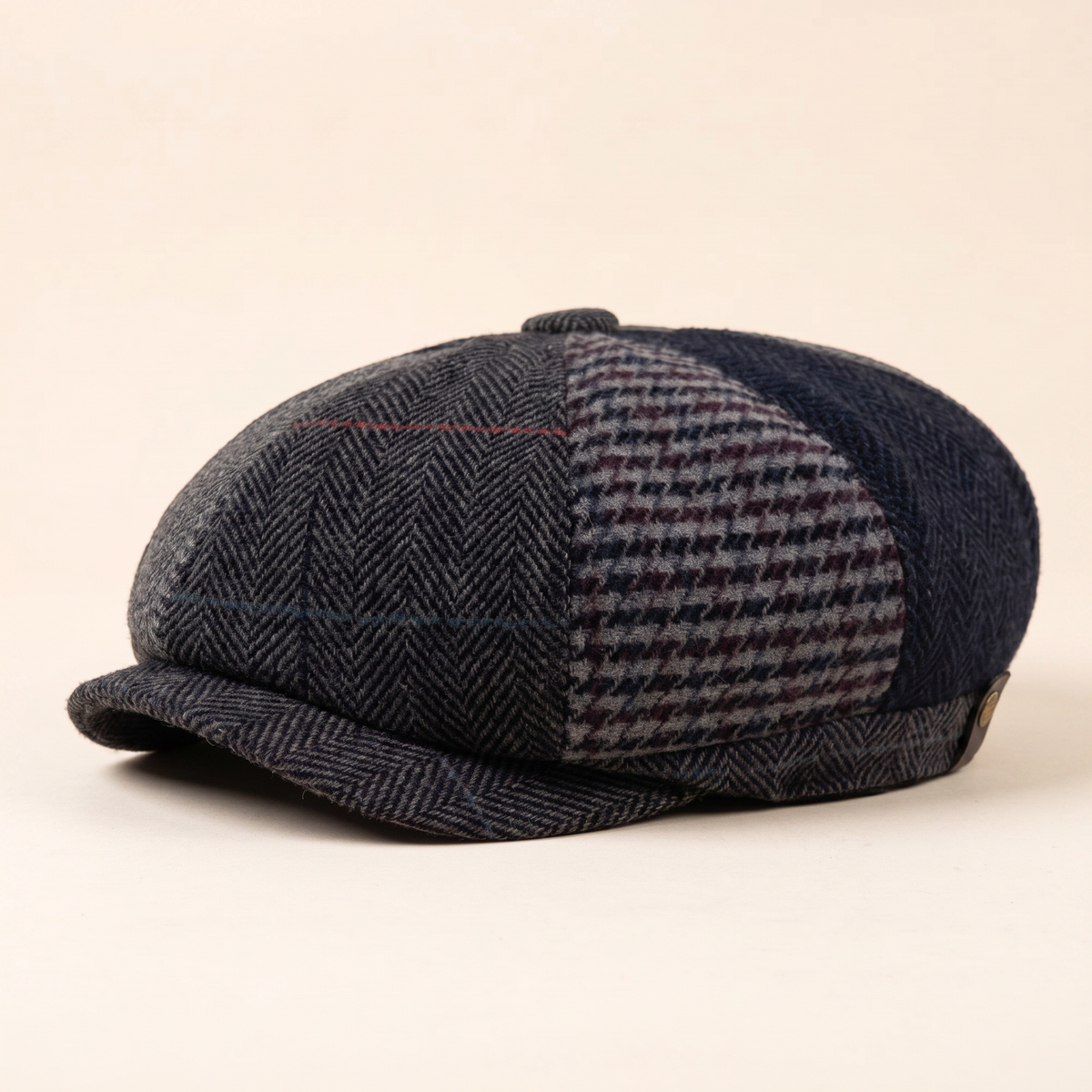 Wollen flatcap met patchwork — HAPERT