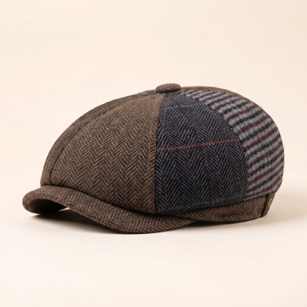 Wollen flatcap met patchwork — HAPERT