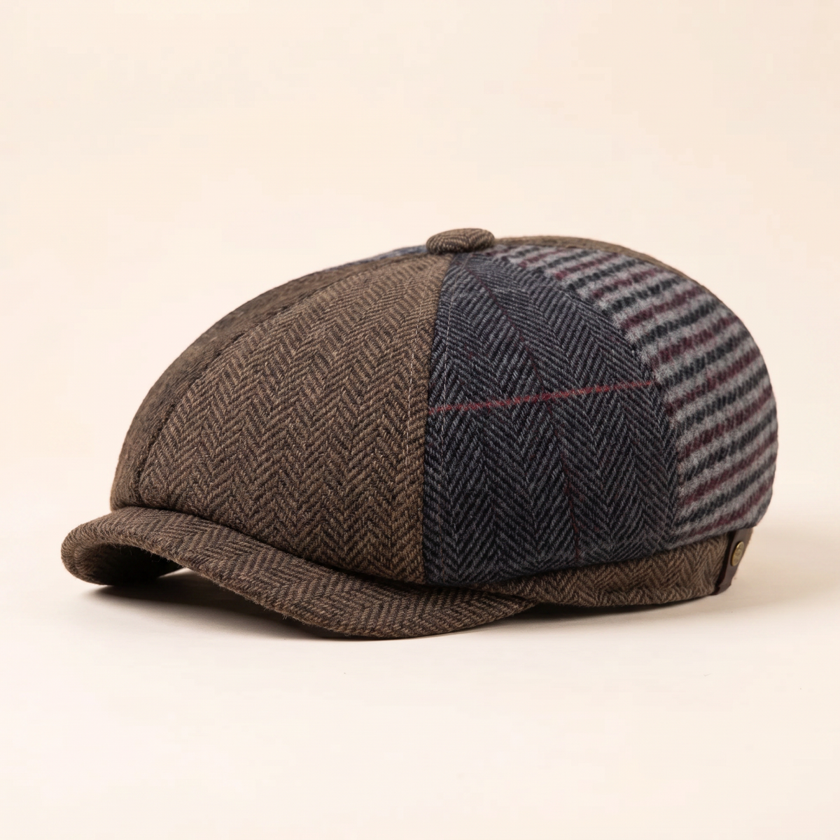 Wollen flatcap met patchwork — HAPERT