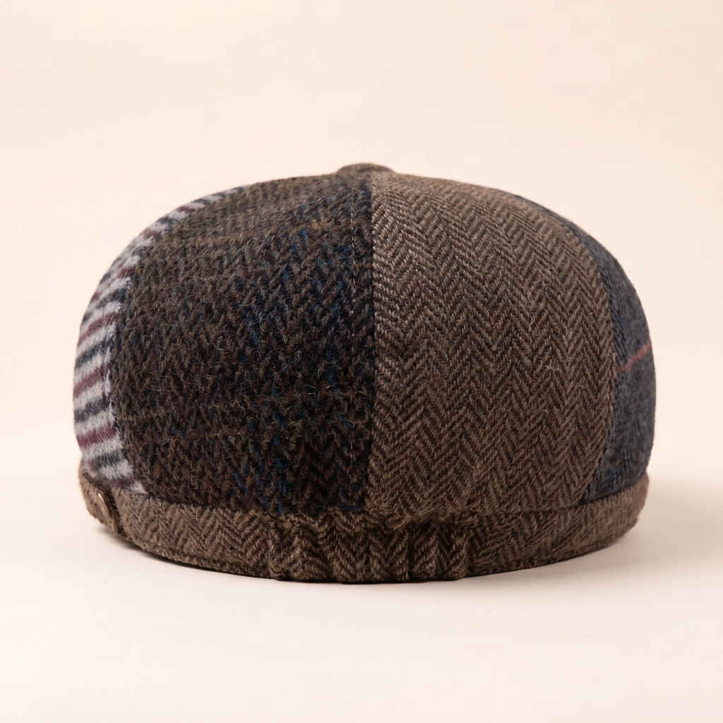 Wollen flatcap met patchwork — HAPERT