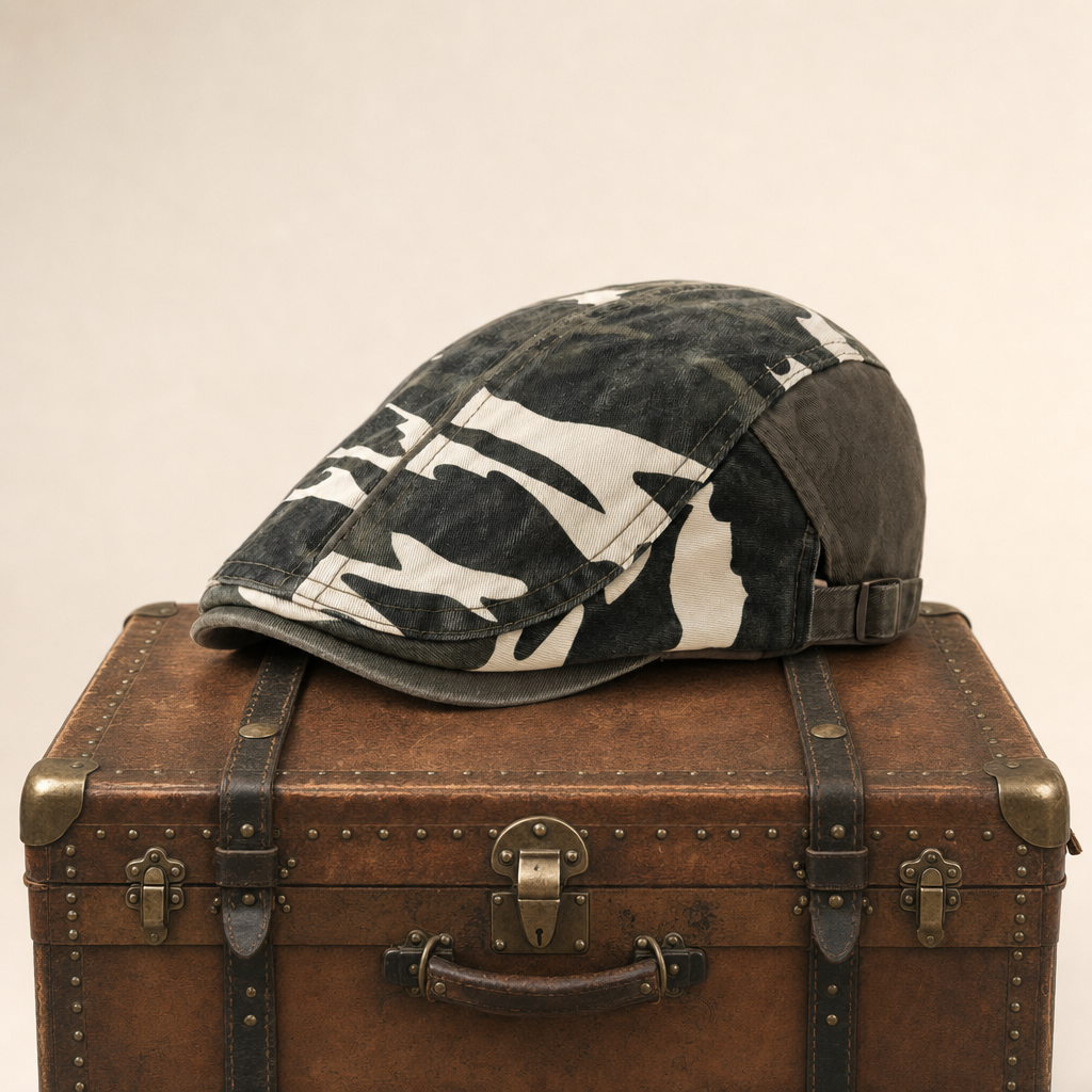 Katoenen chauffeurspet met camouflage — OOSTZAAN