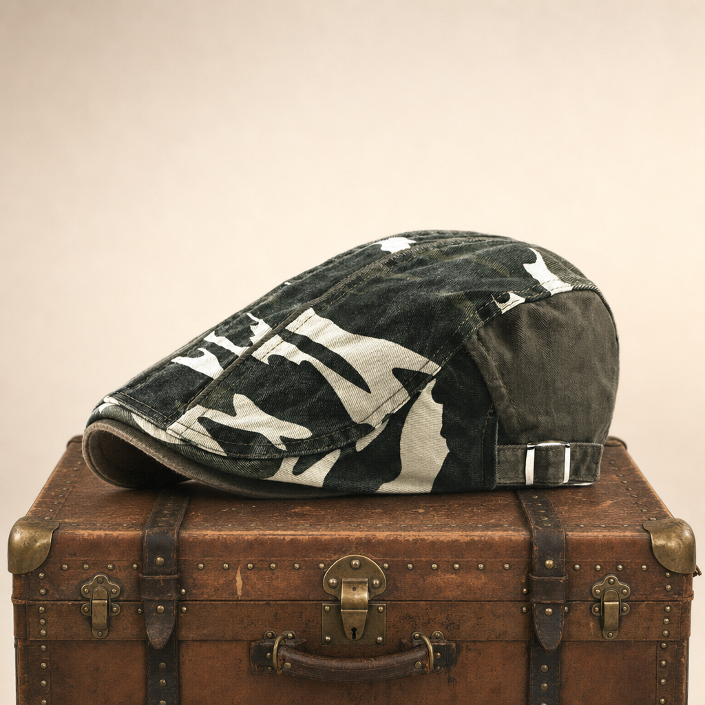 Katoenen chauffeurspet met camouflage — TZUMMARUM