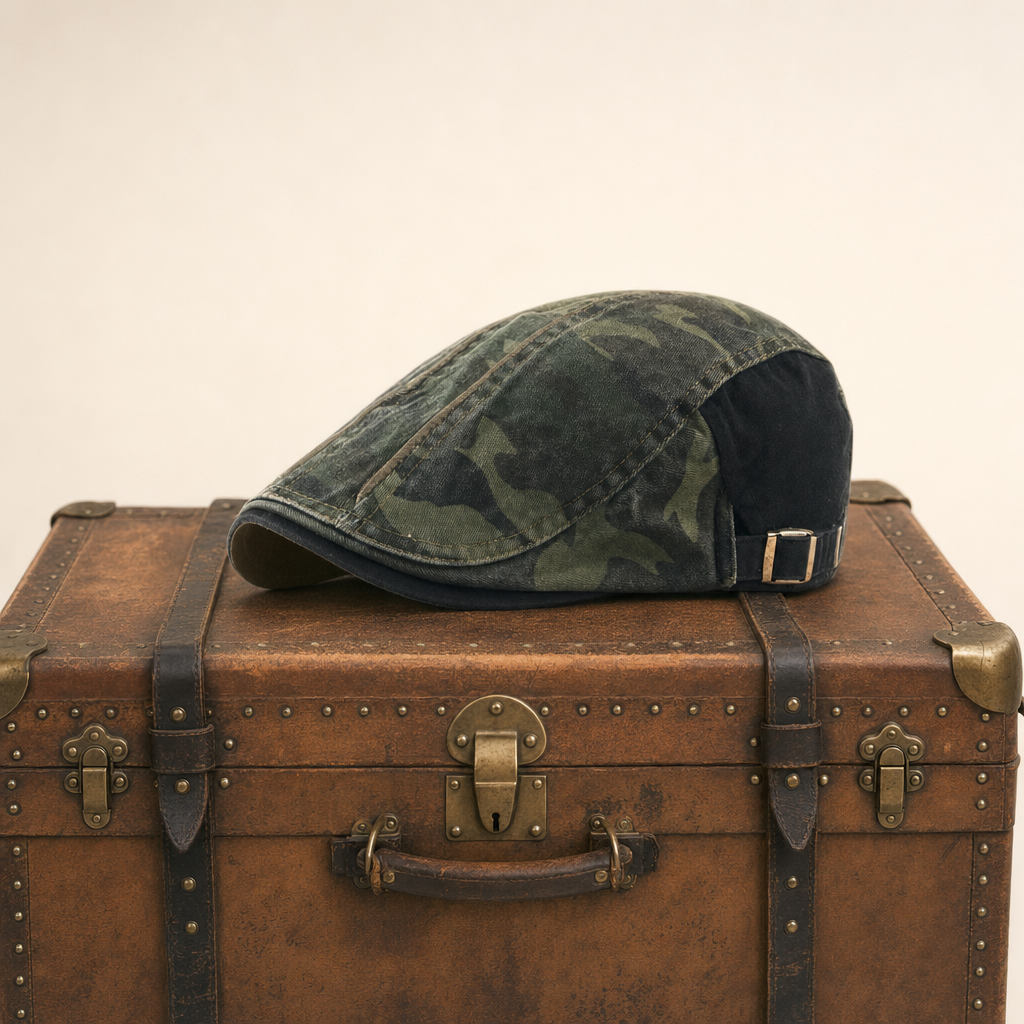 Katoenen chauffeurspet met camouflage — LANGEDIJK