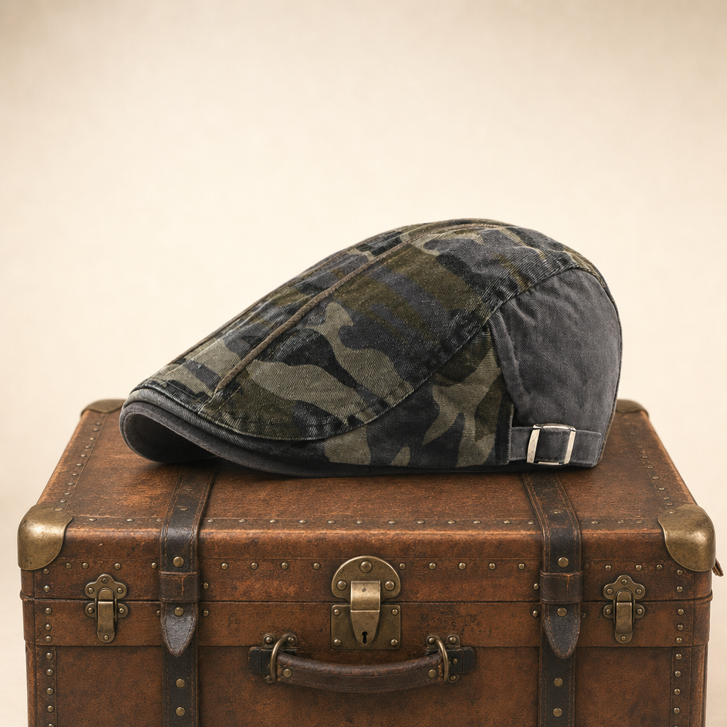 Katoenen chauffeurspet met camouflage — TZUMMARUM
