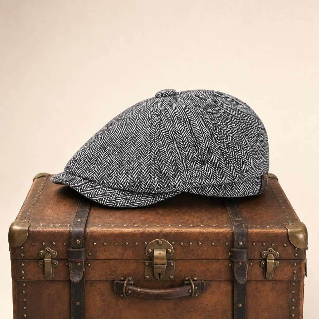 Wollen flatcap met visgraat — ZWIJNDRECHT