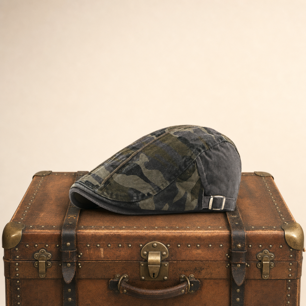 Katoenen chauffeurspet met camouflage — LANGEDIJK
