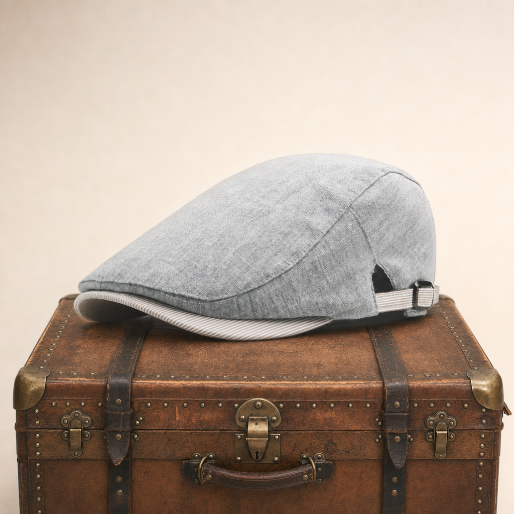 Flatcap van linnenmix — ROTTERDAM