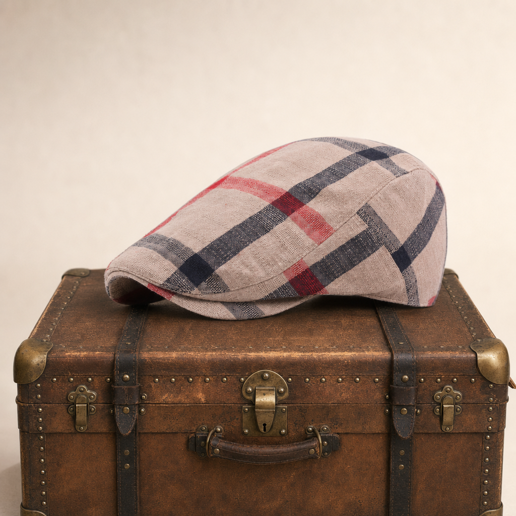 Katoenen flatcap met ruit — TER APEL