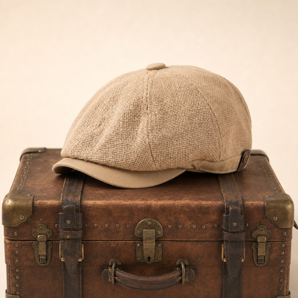 Linnen flatcap — BUDEL