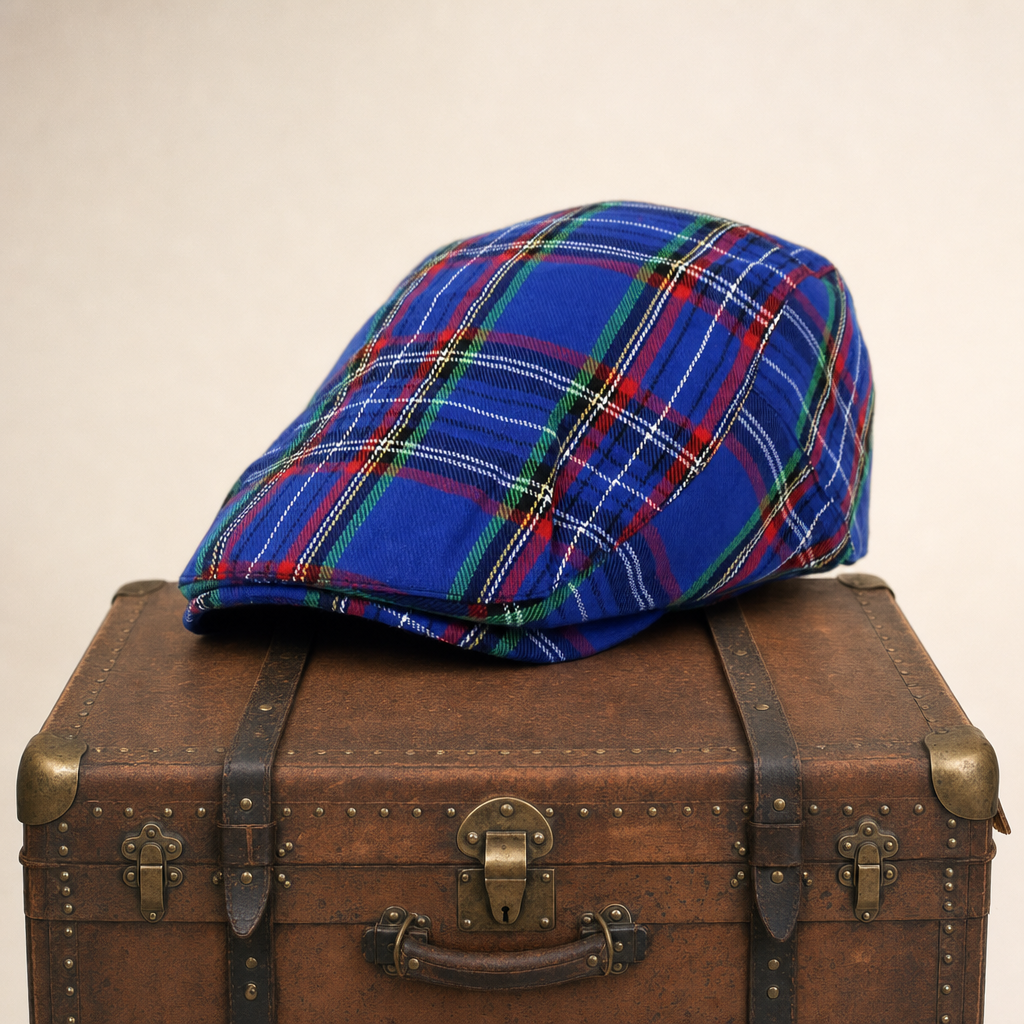 Flatcap van wolmix met ruit — STEENWIJK