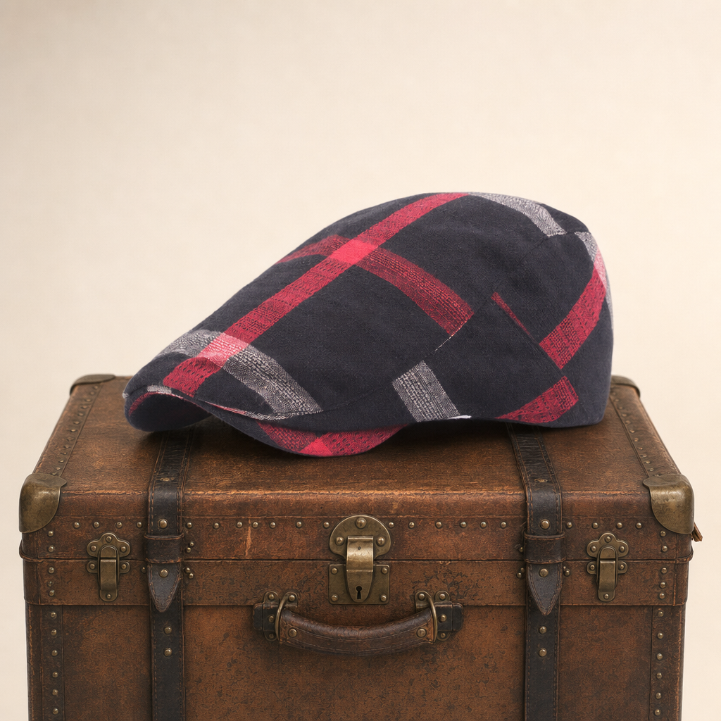 Katoenen flatcap met ruit — TER APEL