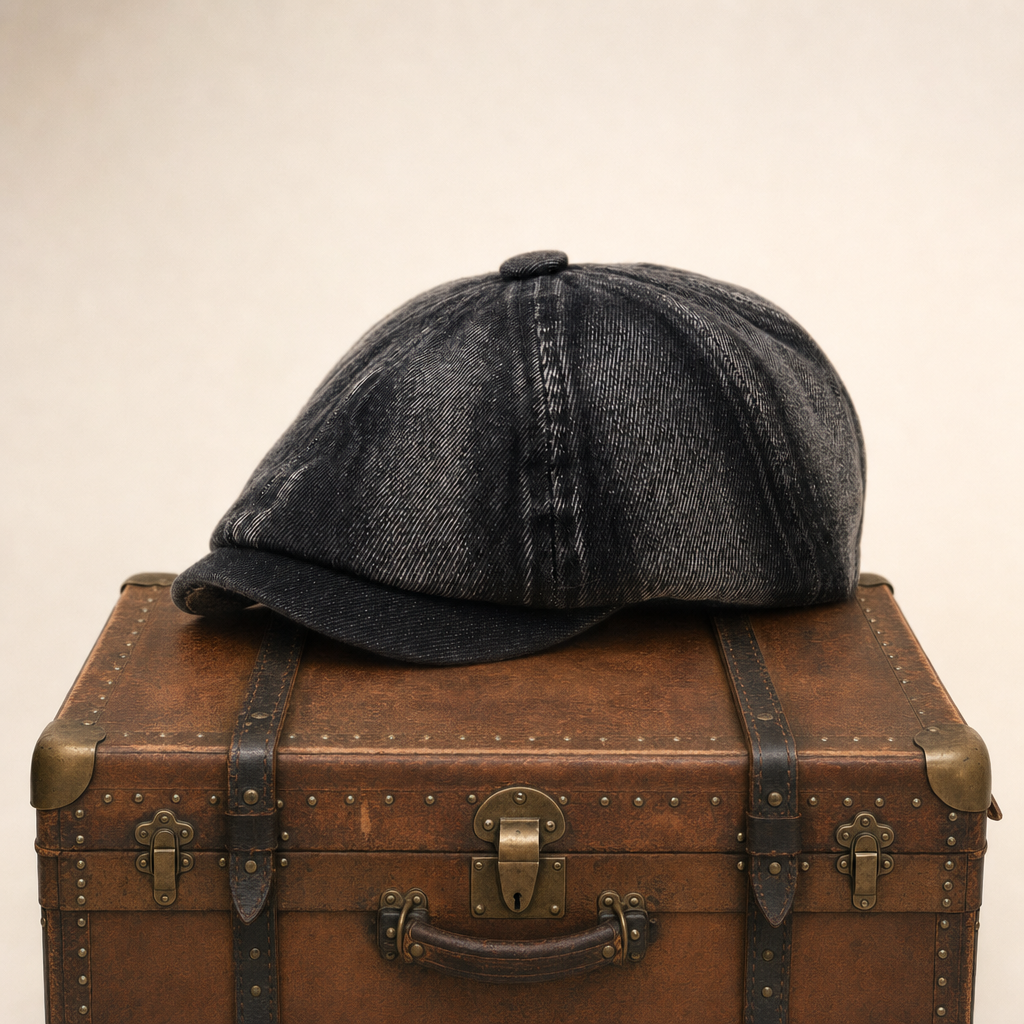 Denim ballonpet — HELMOND