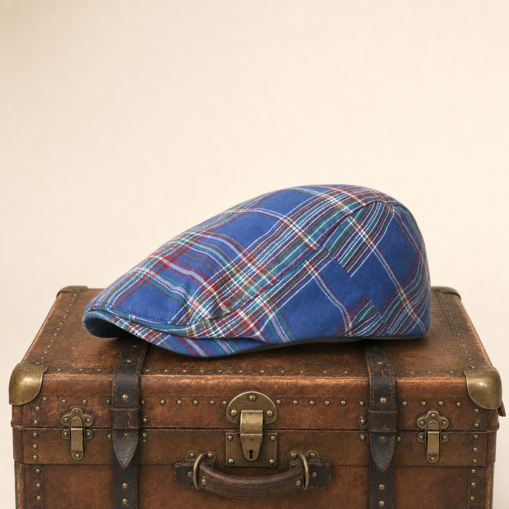 Flatcap van wolmix met tartan — GROESBEEK