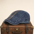 Denim flatcap met strepen — YERSEKE