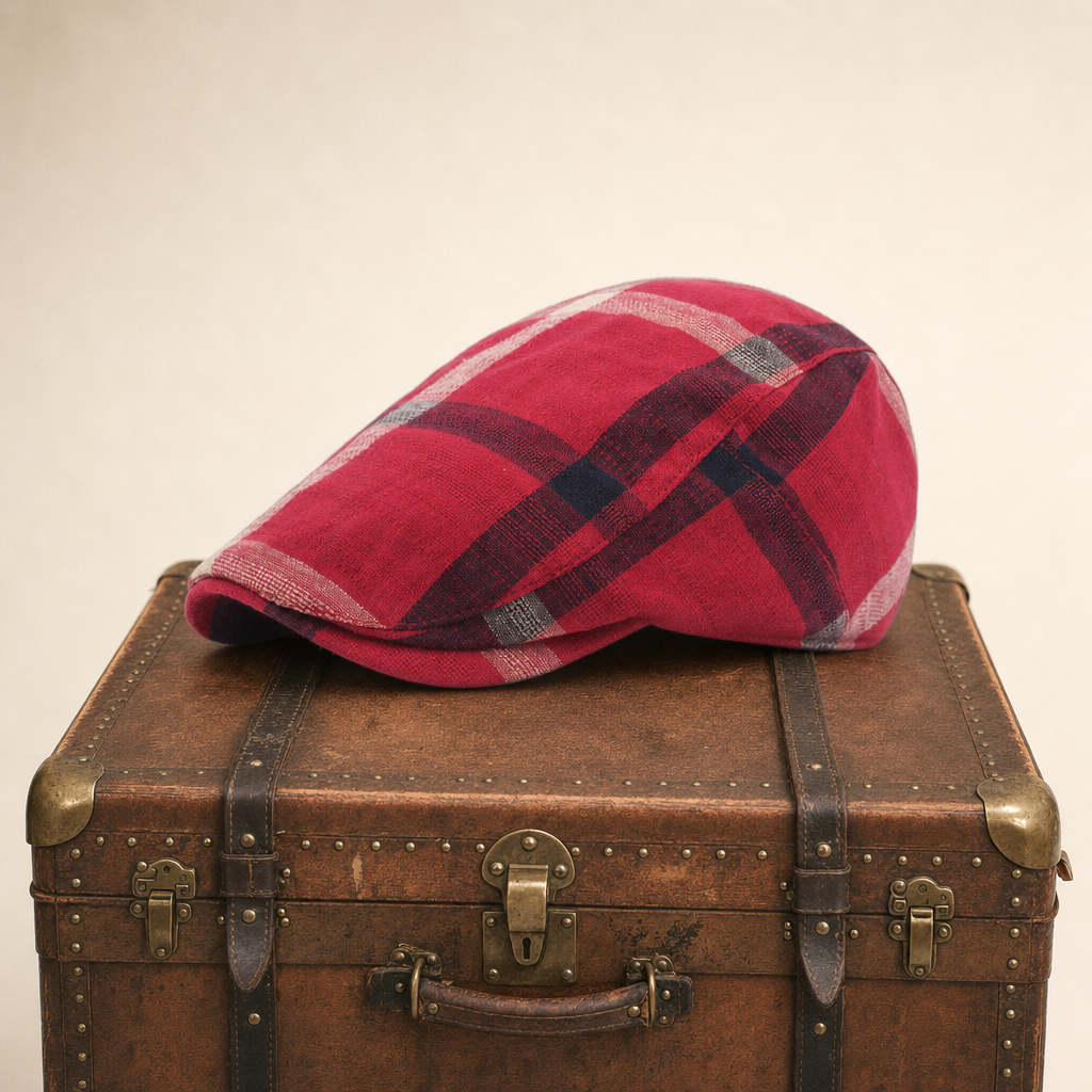 Katoenen flatcap met ruit — TER APEL