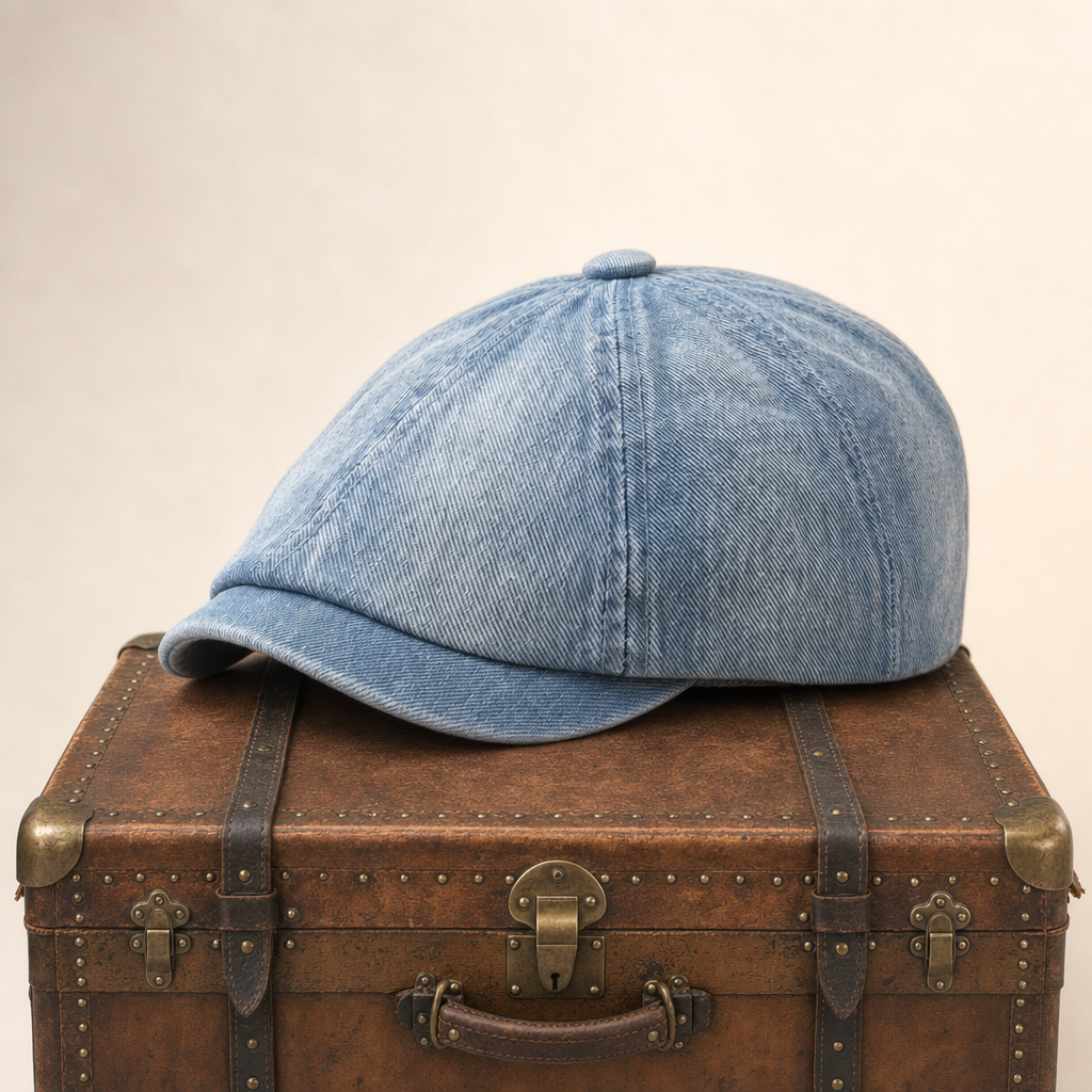 Denim ballonpet — HELMOND