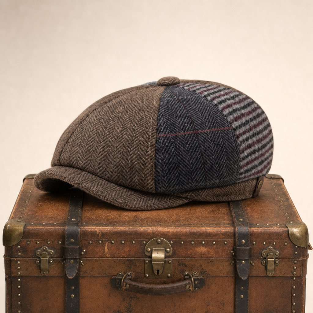 Wollen flatcap met patchwork — HAPERT