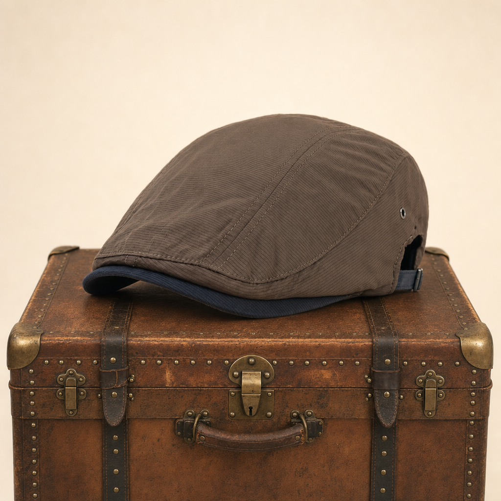 Katoenen flatcap met krijtstreep — APPINGEDAM