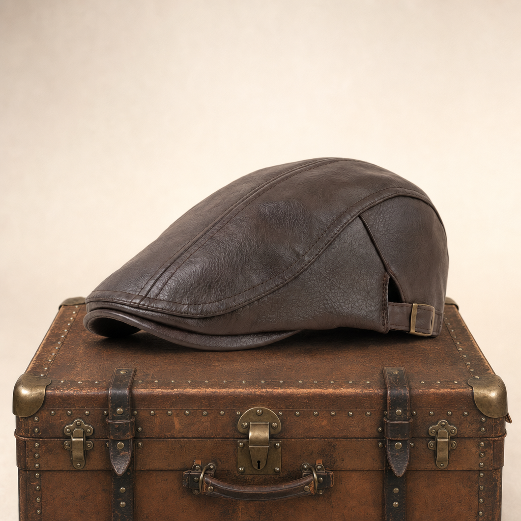 Leren flatcap — WOLPHAARTSDIJK