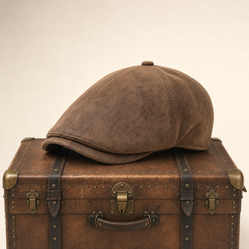 Kunstleren flatcap — GOOR