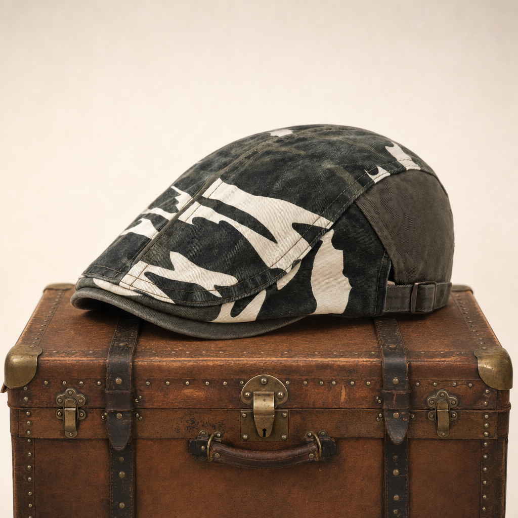 Katoenen chauffeurspet met camouflage — DELFZIJL