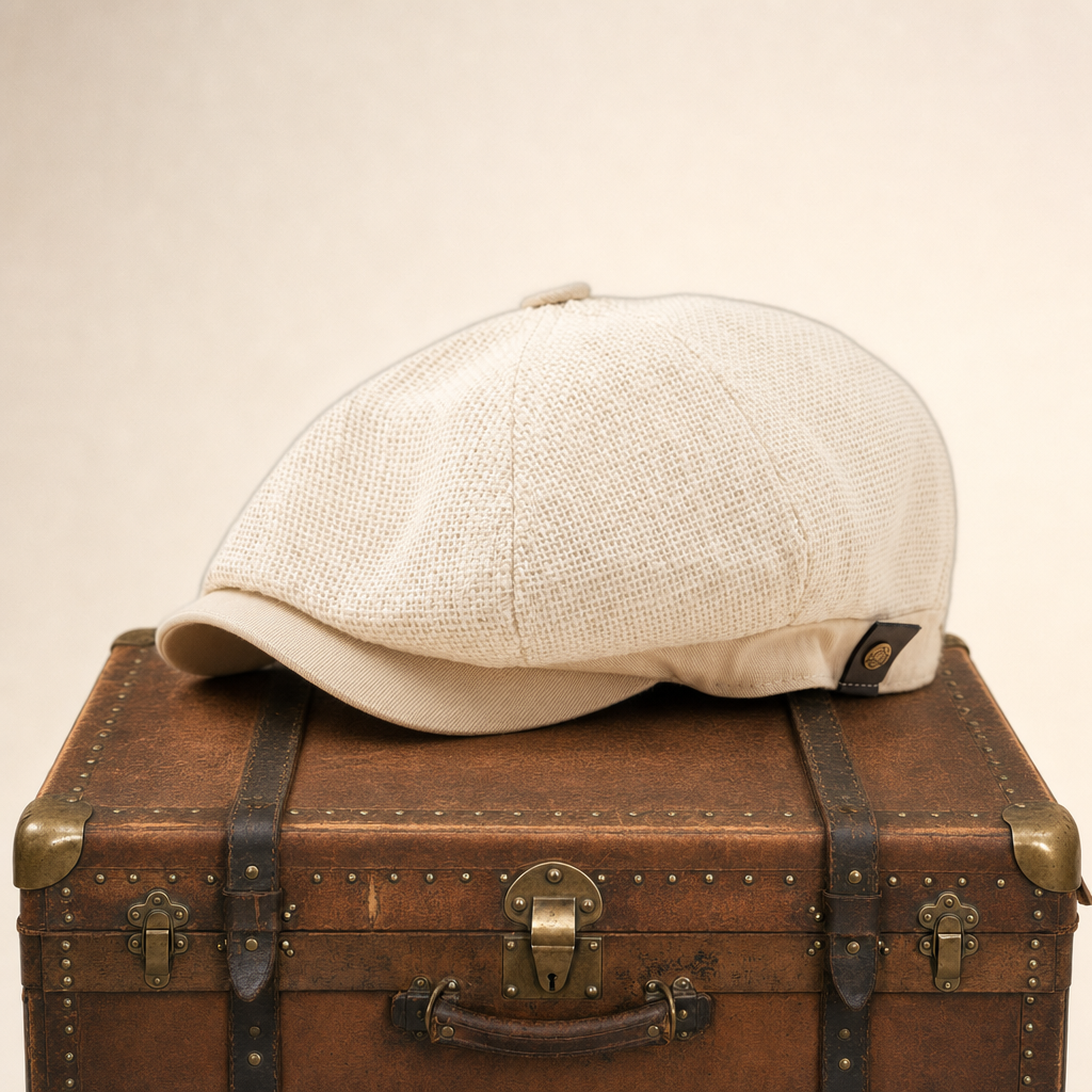 Linnen flatcap — BUDEL